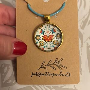 🌼 Pop • Of • Color • Boho Cabochon Pendant Necklace 🌼